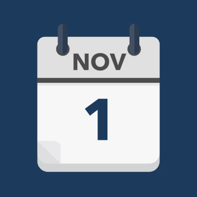 Calendar icon showing 1st November