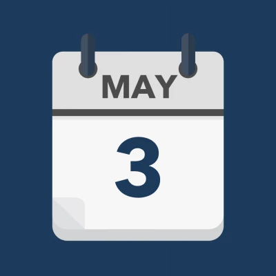 Calendar icon showing 3rd May