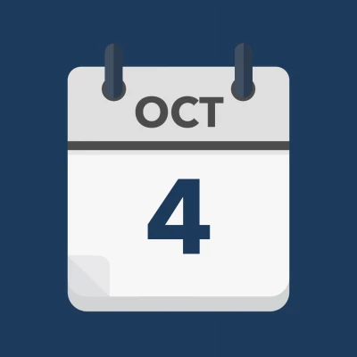 Calendar icon showing 4th October