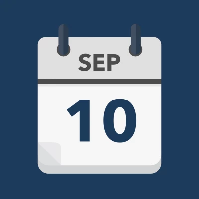 Calendar icon showing 10th September