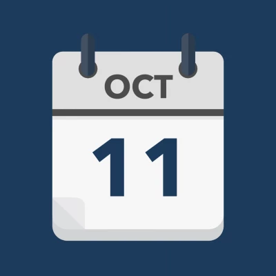 Calendar icon showing 11th October