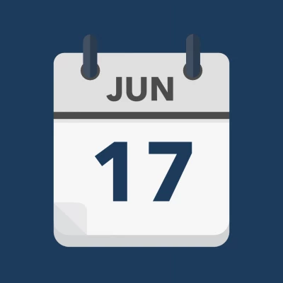 Calendar icon showing 17th June