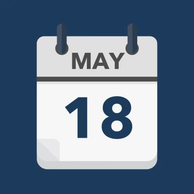 Calendar icon showing 18th May