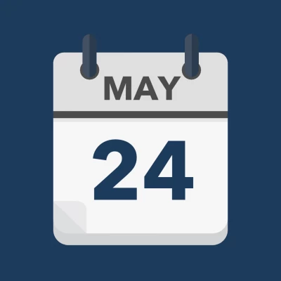 Calendar icon showing 24th May