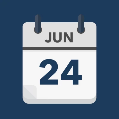 Calendar icon showing 24th June