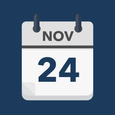Calendar icon showing 24th November