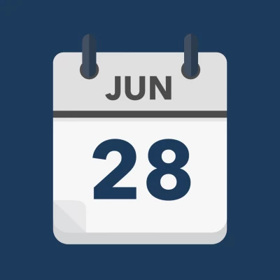 Calendar icon showing 28th June