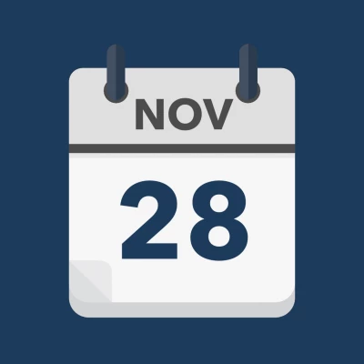 Calendar icon showing 28th November