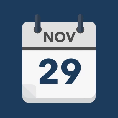 Calendar icon showing 29th November